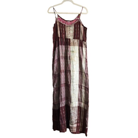 Unbranded Silk Side Slit Maxi Dress Size Medium - Picture 11 of 12